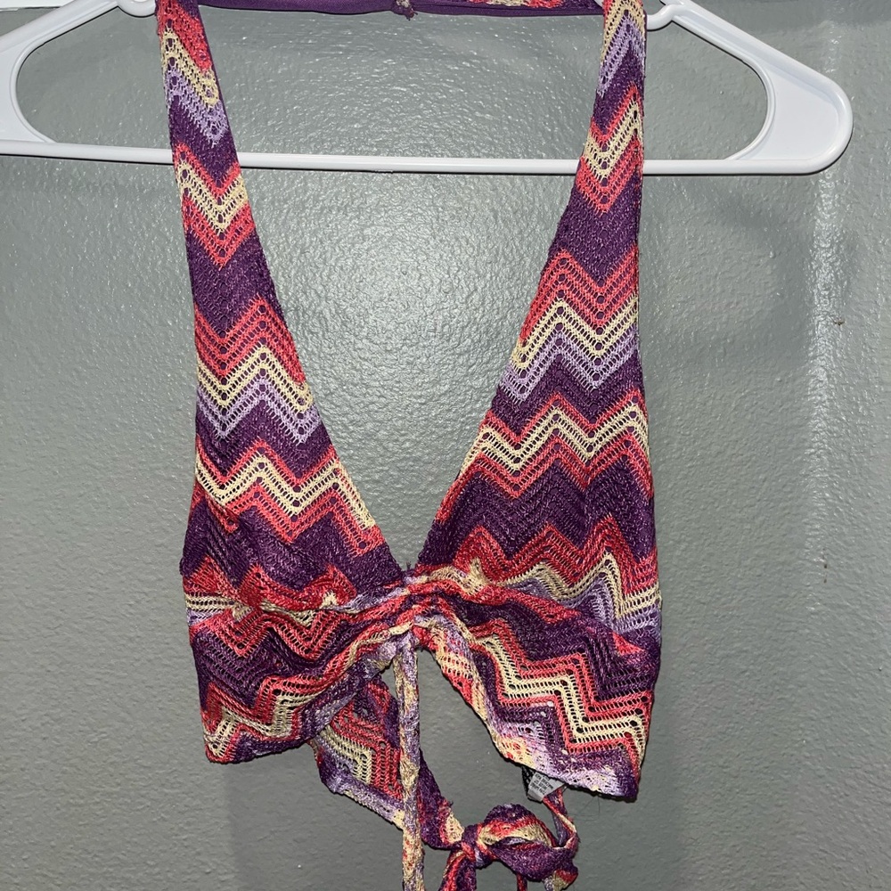 Rue21 Multicolor Crochet Top Size M